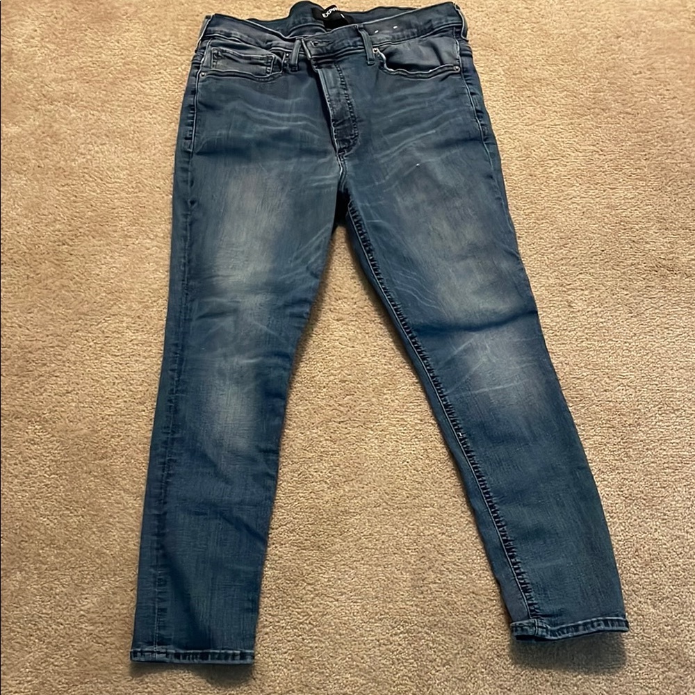 Express Dark Blue Women's Skinny Jeans